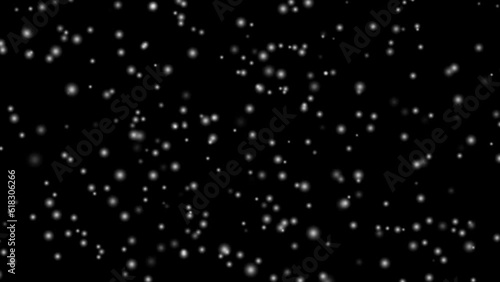 snowfall animation on black background