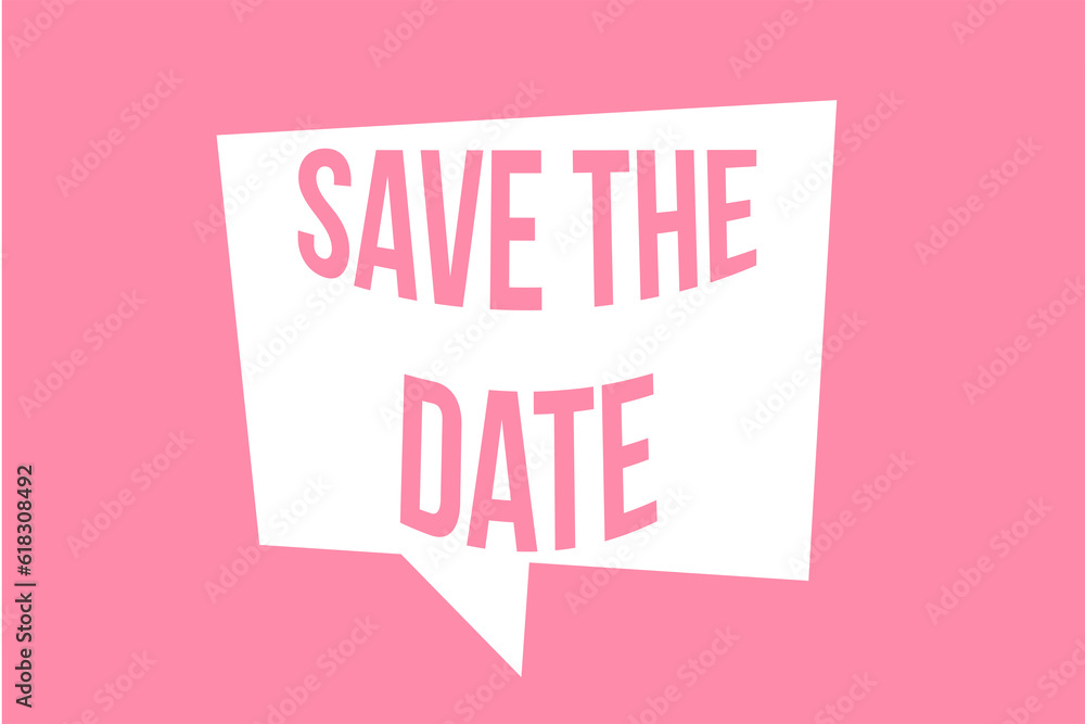 pink notice that says save the date pink notice that says save the date