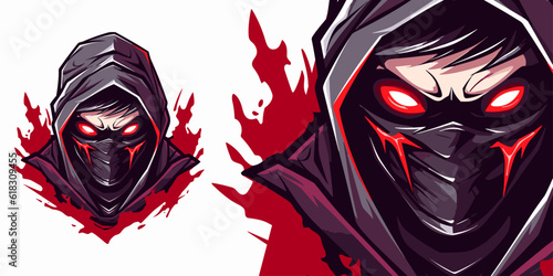Powerful Zombie Ninja Logo Mascot: Stunning Vector Graphic for Competitive Sport and E-Sport Gaming Teams