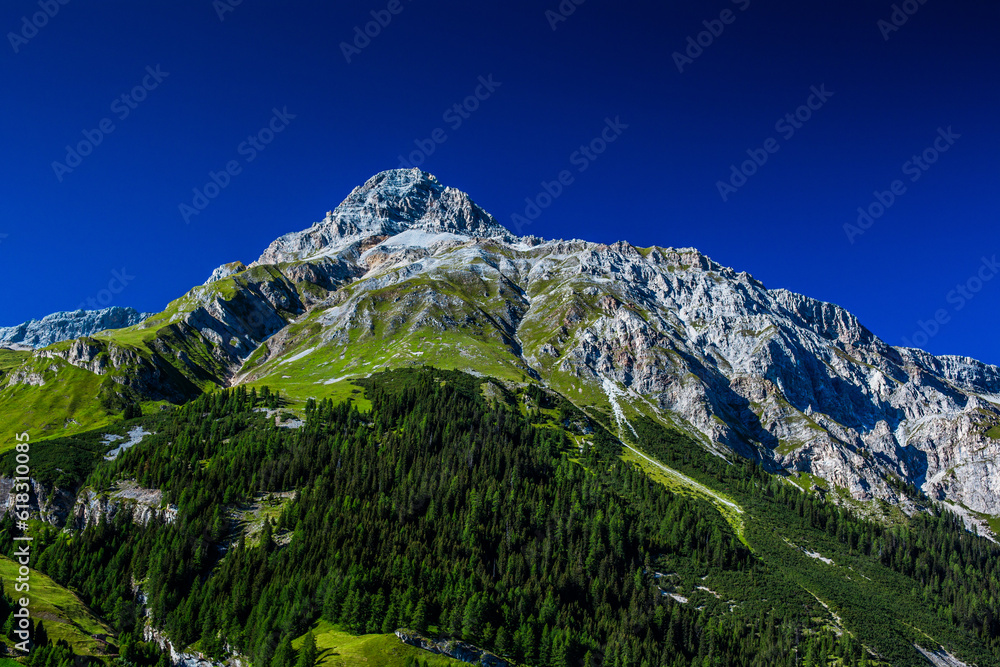 Swiss Alps mountains in summer