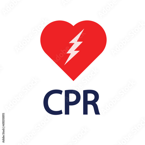 heart cpr medical icon vector design	
