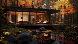 fireplace in the woods