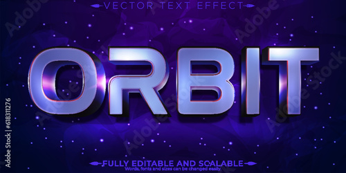 Space text effect, editable orbit and galaxy text style