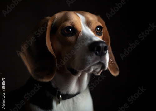 Beagle dog portrait,ai generated