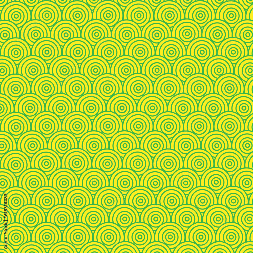 Fondo abstracto con círculos en tonos verdes.
