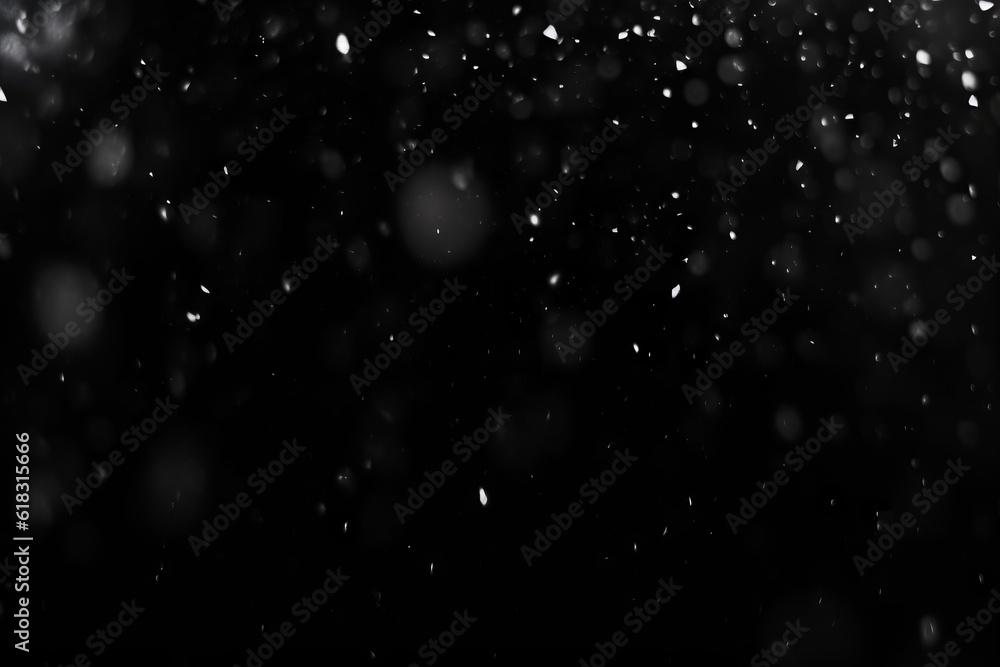 Snow on a black background. A graphic resource for editing or a blank for a designer. AI generated, human enhanced Snow on a black background. A graphic resource for editing or a blank for a designer. AI generated, human enhanced