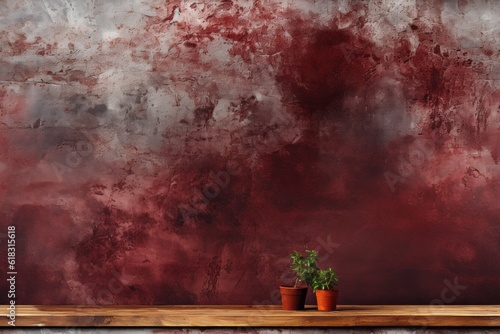 Abstract grunge background, terracotta. Graphic resource or backdrop. AI generated, human enhanced