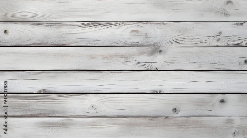 Naklejka premium white Wood plank texture wall generativ ai