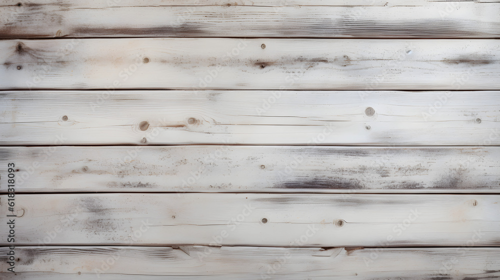 Fototapeta premium white Wood plank texture wall generativ ai