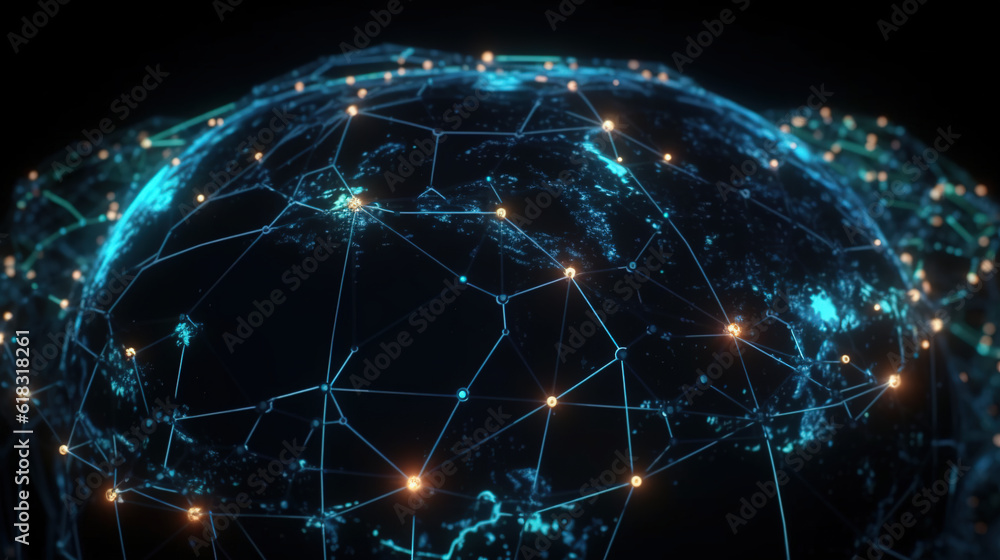 worldwide network connection, created with Generative AI worldwide network connection, created with Generative AI