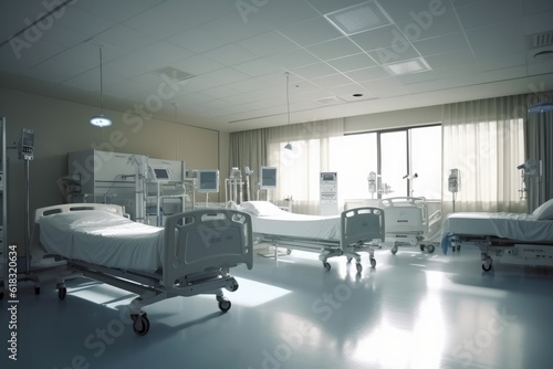 stock photo of inside intensive care unit in hospital Generative AI