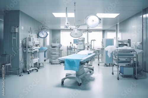 stock photo of inside operating room in hospital Generative AI