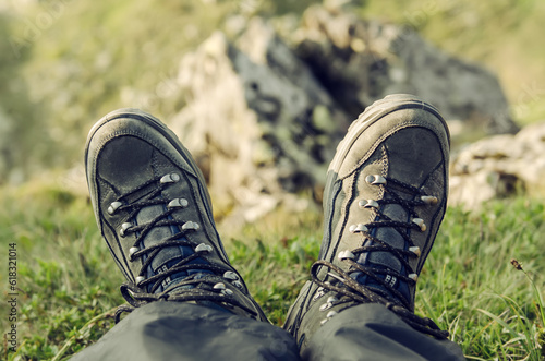 Trekking boots in the mountains © Roxana