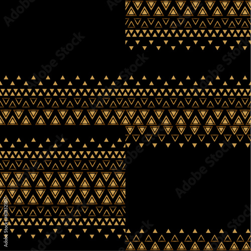 
gold and black triangular pattern 4 ways