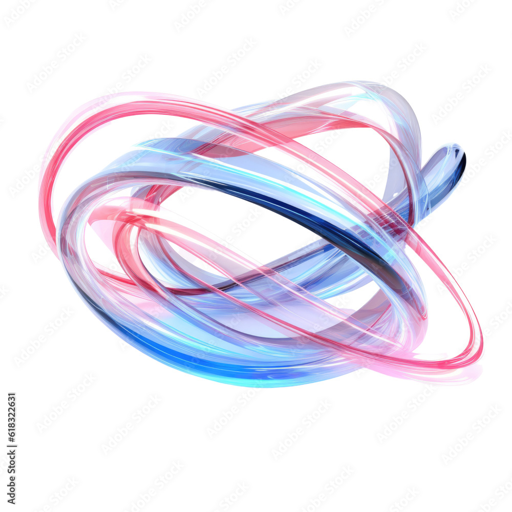a swirl of interconnected neon lines abstract shape, 3d render style, isolated on a transparent background, generative ai a swirl of interconnected neon lines abstract shape, 3d render style, isolated on a transparent background, generative ai