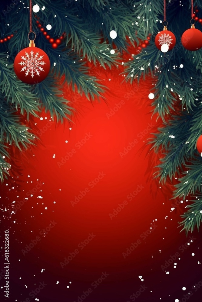 christmas background, wallpaper, copy space, santa, generative IA