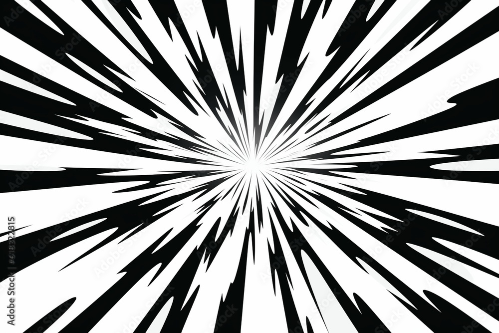 speed lines from center, manga style, vector, white background, Generative IA speed lines from center, manga style, vector, white background, Generative IA