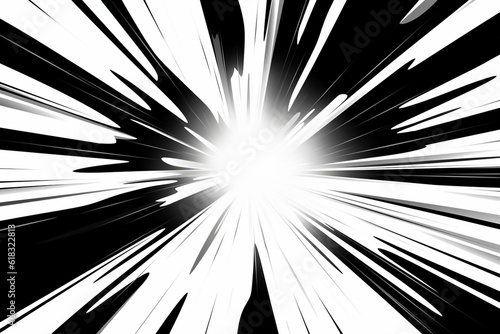 speed lines from center, manga style, vector, white background, Generative IA