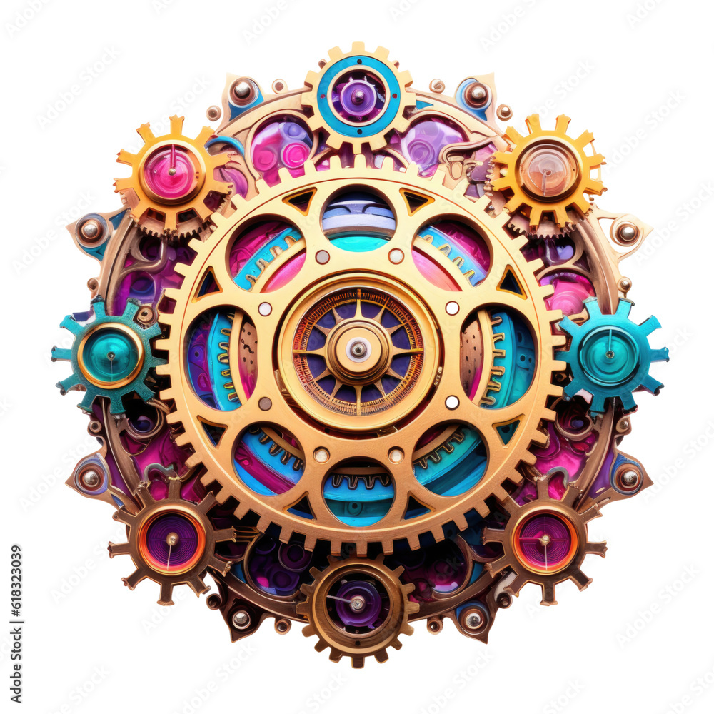 a celestial body composed of interlocking gears abstract shape, 3d render style, isolated on a transparent background, generative ai a celestial body composed of interlocking gears abstract shape, 3d render style, isolated on a transparent background, generative ai