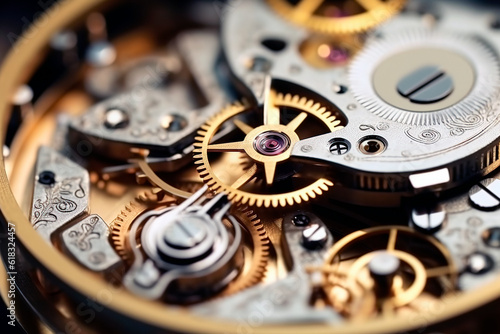 Wallpaper Mural inside a watch, mechanism clockwork close up Torontodigital.ca