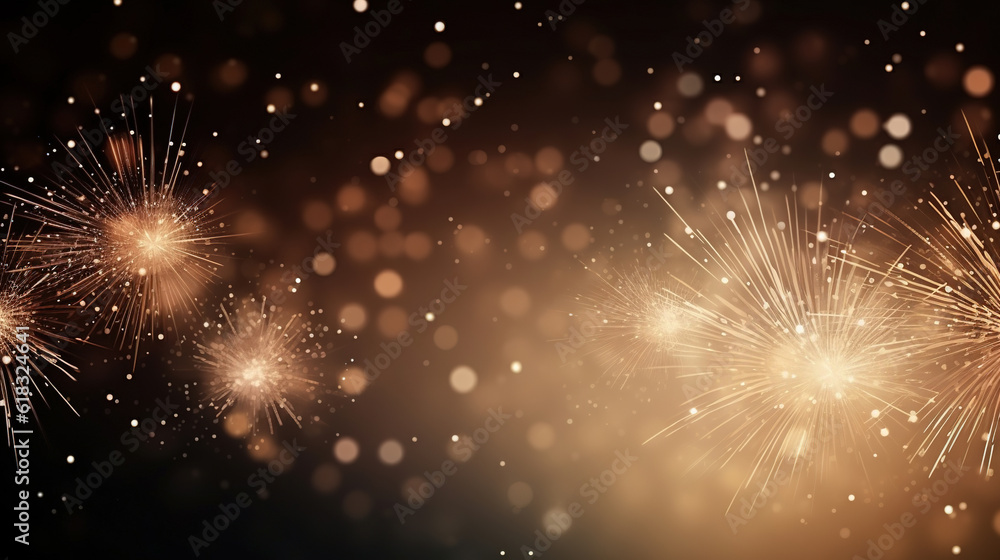 Fototapeta premium Happy new year sparkles banner