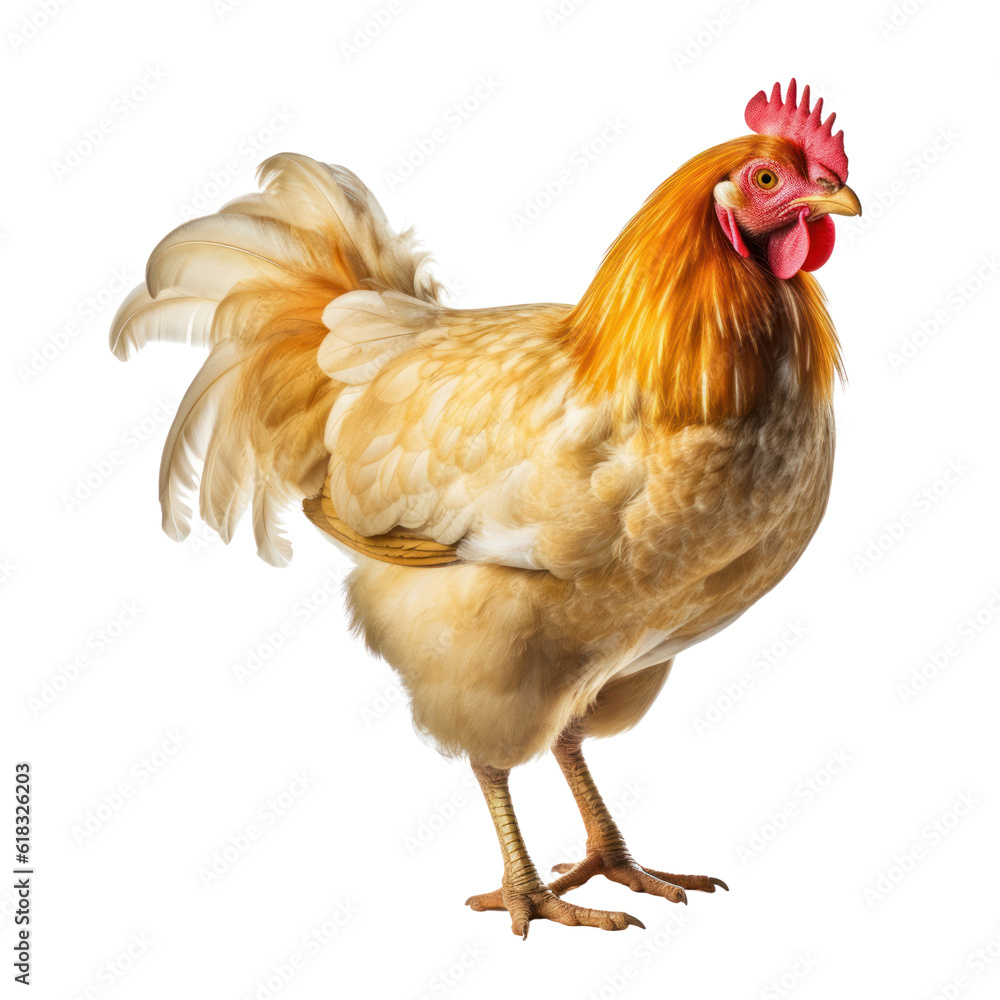 Fototapeta premium rooster isolated on transparent background cutout