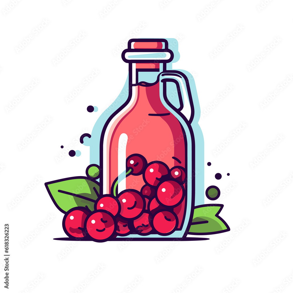 Cartoon Cranberry juice, PNG Cartoon, Illustration Stock Illustration