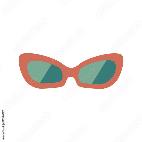 Retro hippie glasses, vintage sunglasses vector