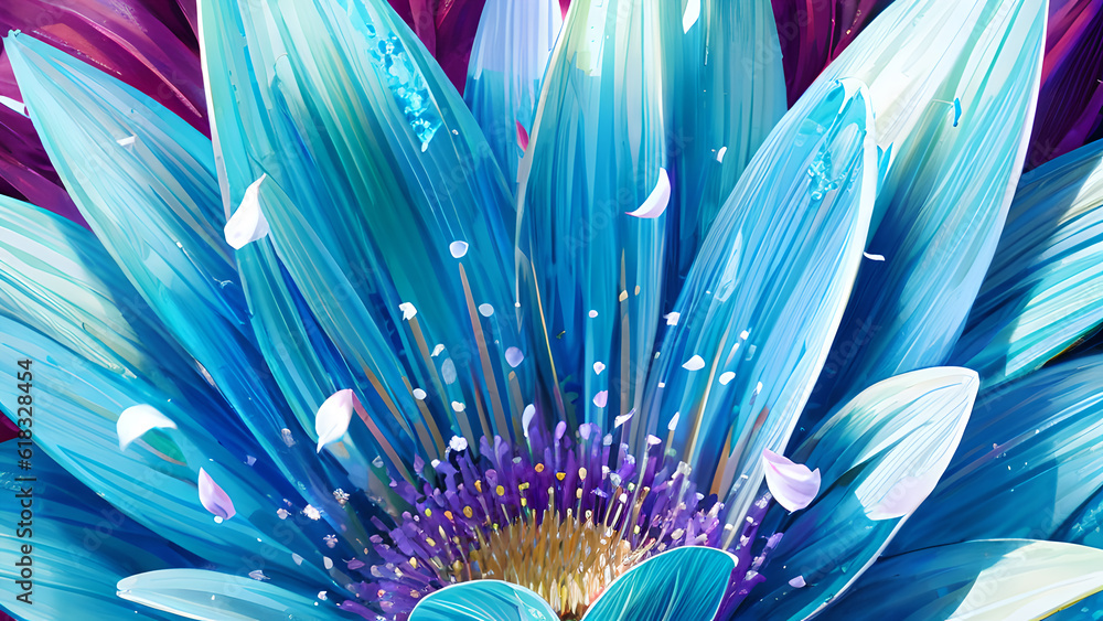 Obraz premium Macro Flower, AI generated Illustration