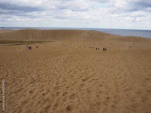 the Tottori Sand Dunes  wedged along the coast of Japan   s sparsely populated San   in region  the country   s very own slice of desert