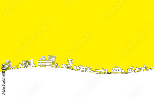 街並みを影で表現したベクターイラスト