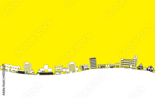 街並みを影で表現したベクターイラスト