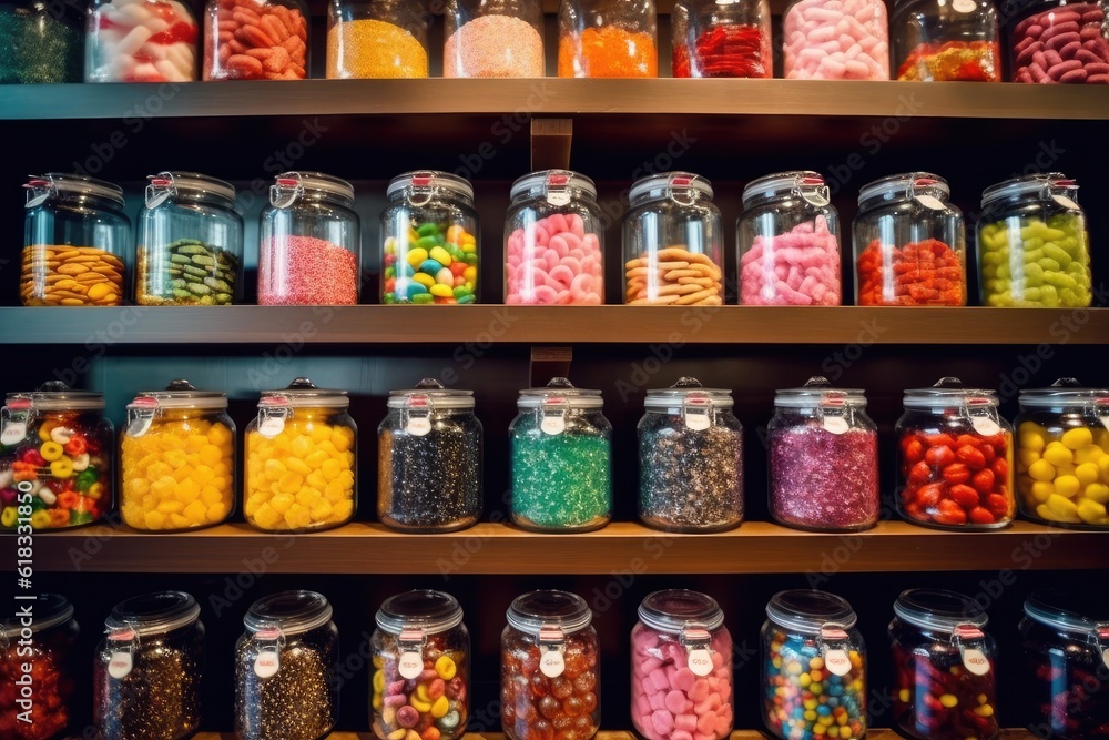 custom made wallpaper toronto digitalphoto of inside empty candy shop Photography AI Generated