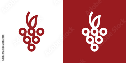 logo design grape abstract icon vector inspiration