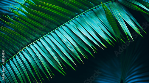 tropical palm leaf background outdoor soft lighting 