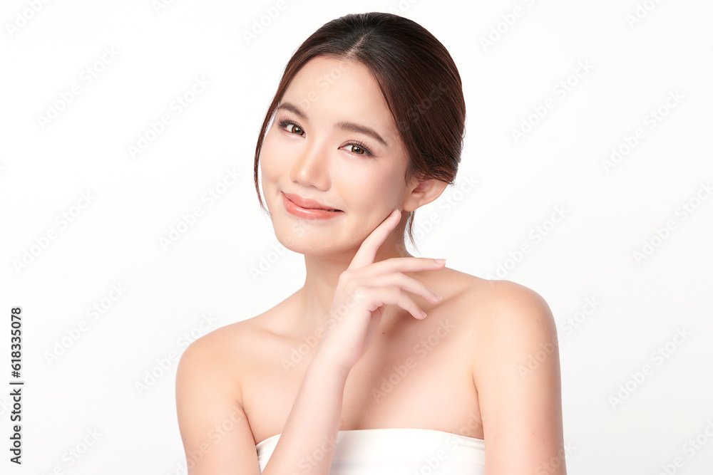 Beautiful young asian woman with clean fresh skin on white background, Face care, Facial treatment, Cosmetology, beauty and spa, Asian women portrait. Beautiful young asian woman with clean fresh skin on white background, Face care, Facial treatment, Cosmetology, beauty and spa, Asian women portrait.