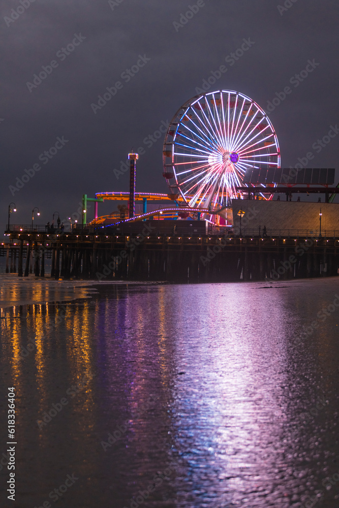 Santa Monica Pier in Los Angeles CA with Ferris wheel