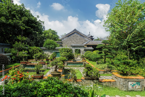 Foshan city, Guangdong, China. He Yuan (He Garden),  based in Beijiao, Shunde. Typical Lingnan style Garden.  photo