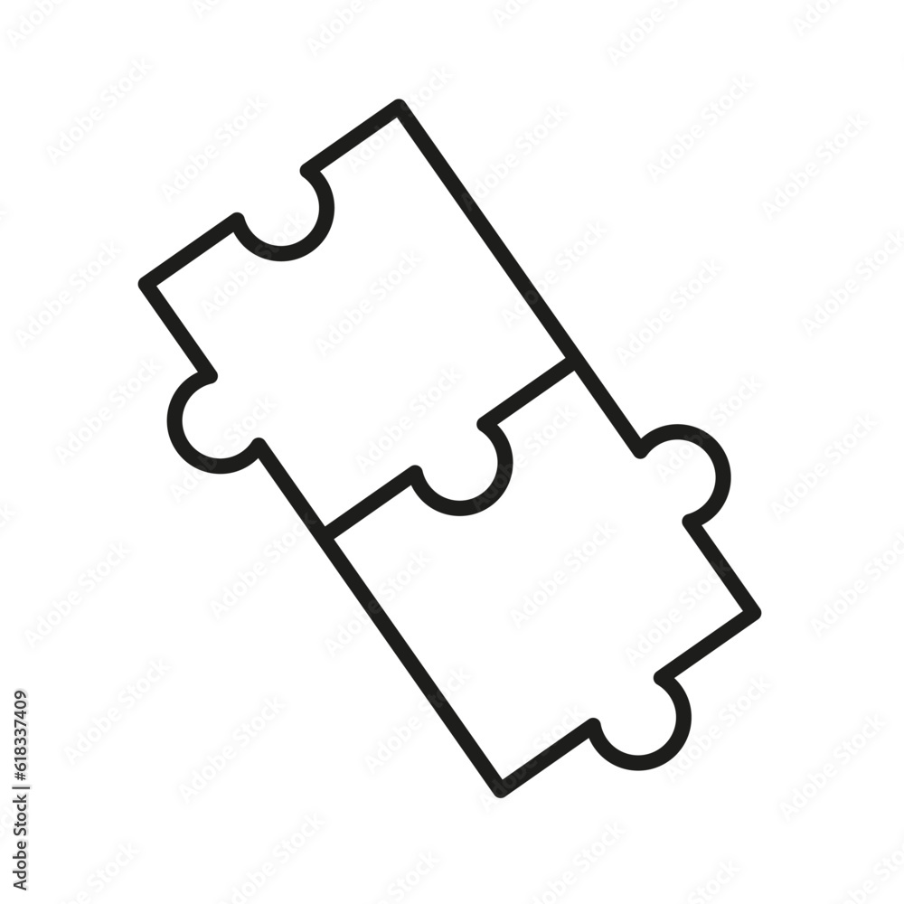 Puzzle line icon. Vector illustration. stock image. Puzzle line icon. Vector illustration. stock image.