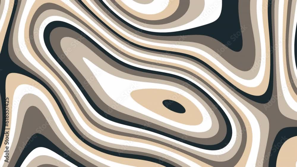 Mysterious 4K loop motion background of black and brown paisley liquid meld and spread. Mysterious 4K loop motion background of black and brown paisley liquid meld and spread.