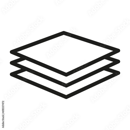 3 layer icon, stack level. Vector illustration. stock image.