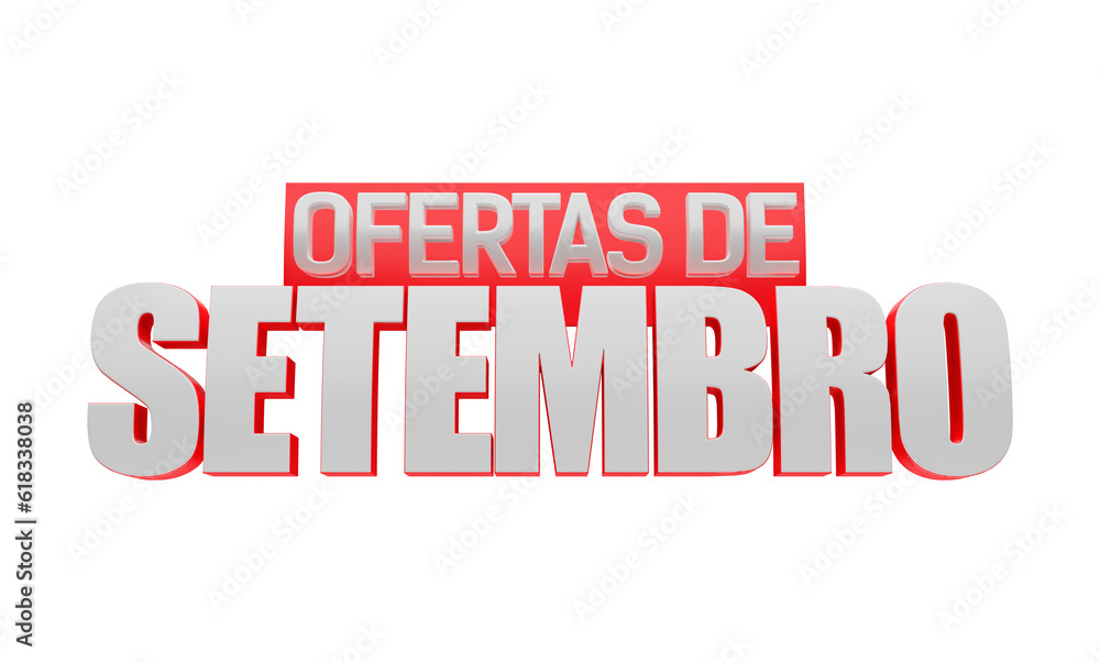 Ofertas de Setembro, selo 3d para promoções de Varejo Ofertas de Setembro, selo 3d para promoções de Varejo