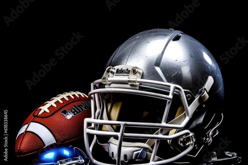 amican football tools and equipment photoraphy Generated AI