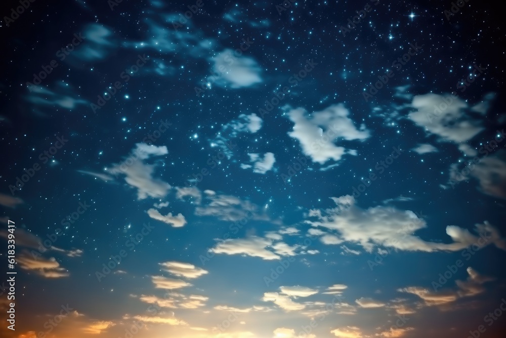 beautiful sky and clouds night photoraphy Generated AI beautiful sky and clouds night photoraphy Generated AI