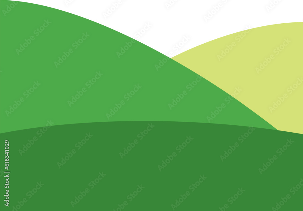 Obraz premium Landscape hill scenery mountain green illustration