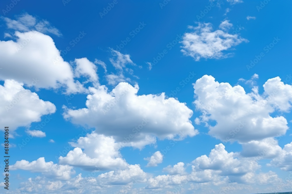 Fototapeta premium Blue Sky From Top View photoraphy Generated AI