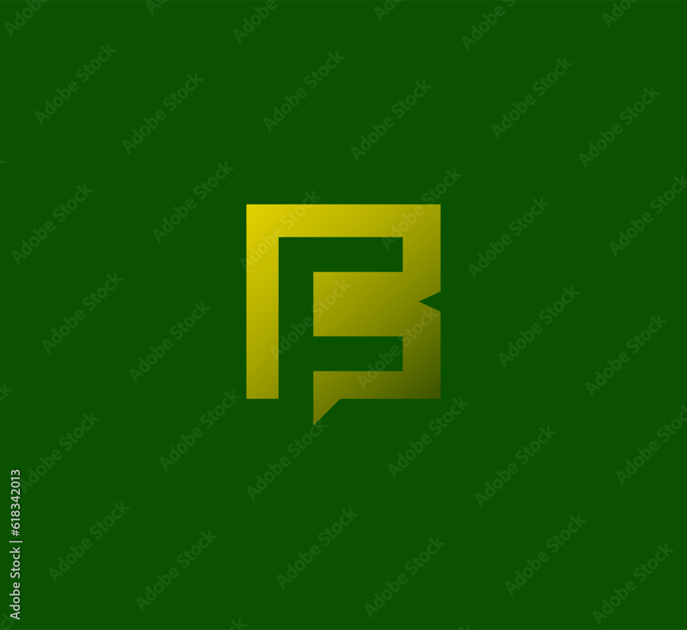 abstract B F vector logo initials mark abstract B F vector logo initials mark