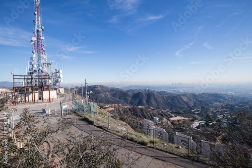 The back of the Hollywood sign in California