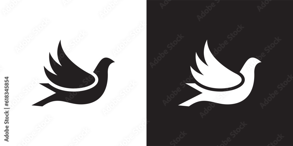 Minimal Dove logo design vector template Minimal Dove logo design vector template