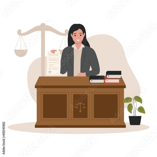 Legal law justice service concept,  flat illustration vector. Illustration for website, landing page, mobile app, poster and banner. Trendy flat vector illustration